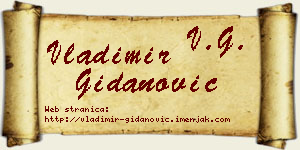 Vladimir Gidanović vizit kartica